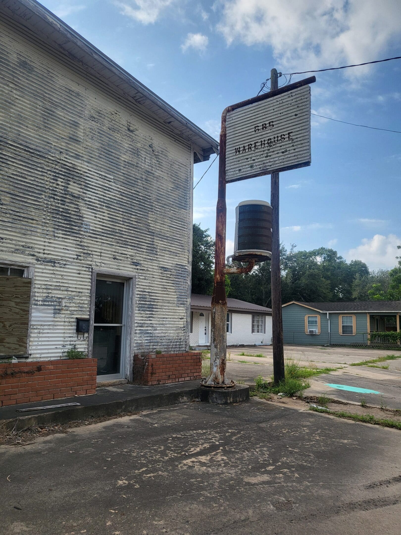 A sign that is on the side of a building.